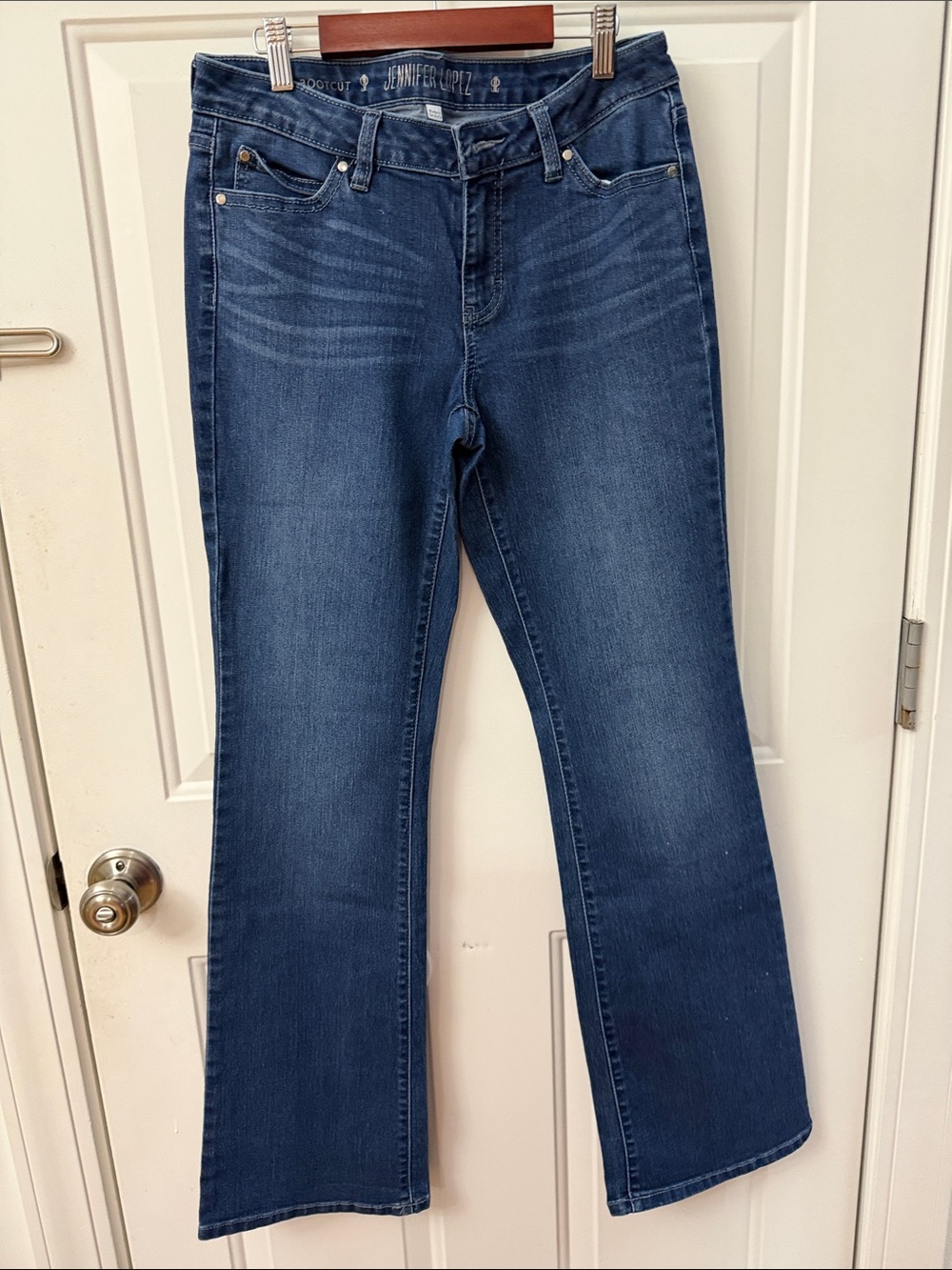 Jennifer Lopez Blue Flared Wide-Leg Jeans